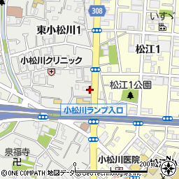江戸川東小松川郵便局周辺の地図