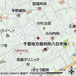 千葉県匝瑳市八日市場イ2613周辺の地図