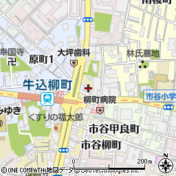 東京都新宿区市谷柳町3周辺の地図