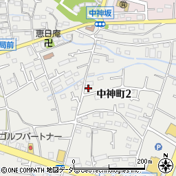 東京都昭島市中神町2丁目周辺の地図