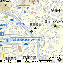 忍川下橋周辺の地図