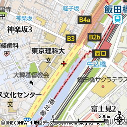東京都新宿区神楽坂1丁目周辺の地図