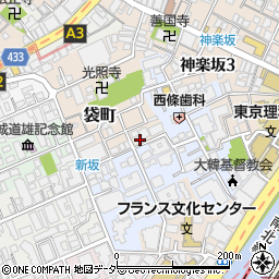 東京都新宿区袋町25-39周辺の地図