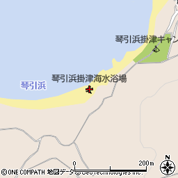 琴引浜掛津海水浴場周辺の地図
