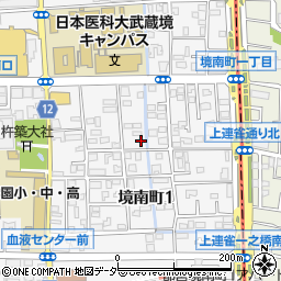 東京都武蔵野市境南町1丁目周辺の地図