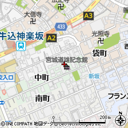 東京都新宿区中町34周辺の地図
