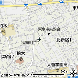 東京都新宿区北新宿1丁目周辺の地図