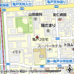 東京都江東区亀戸2丁目周辺の地図