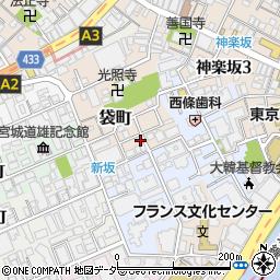 東京都新宿区袋町25-46周辺の地図