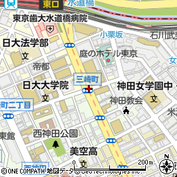 三崎町周辺の地図