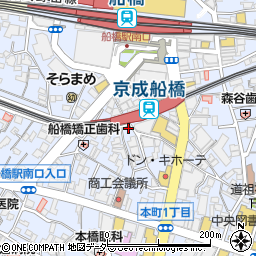 チケット大黒屋質　船橋店周辺の地図