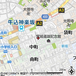 東京都新宿区北町8周辺の地図