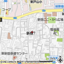 東京都新宿区新宿7丁目16周辺の地図