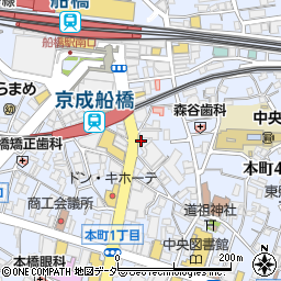 炭火焼鳥 肉寿司 食べ放題 個室居酒屋 だいちゃん 船橋本店周辺の地図