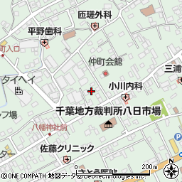 千葉県匝瑳市八日市場イ2612周辺の地図