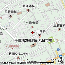 千葉県匝瑳市八日市場イ2608周辺の地図