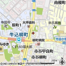 東京都新宿区市谷柳町4周辺の地図