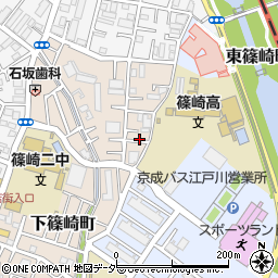 東京都江戸川区下篠崎町21周辺の地図