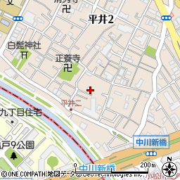 東京都江戸川区平井2丁目6-10周辺の地図