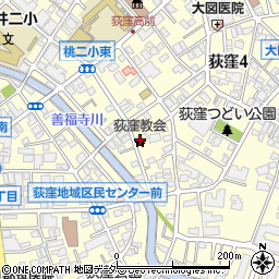 日本キリスト教団荻窪教会周辺の地図