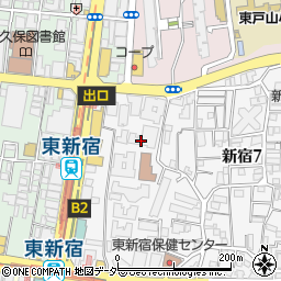 ガーデン東新宿周辺の地図