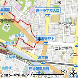 タイムズ外神田第１４駐車場周辺の地図