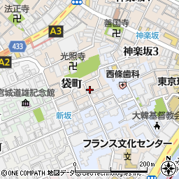 東京都新宿区袋町25周辺の地図