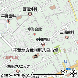 千葉県匝瑳市八日市場イ2604周辺の地図