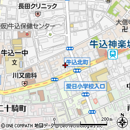 東京都新宿区箪笥町29周辺の地図