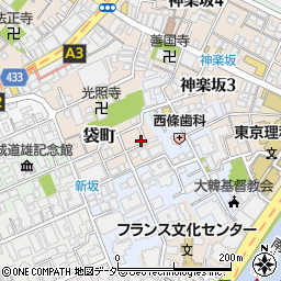 東京都新宿区袋町25-18周辺の地図