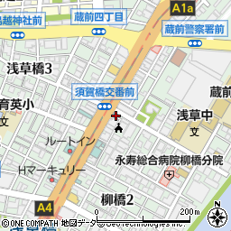 柳橋二丁目交番裏公衆トイレ周辺の地図