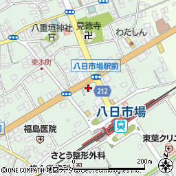 千葉県匝瑳市八日市場イ80周辺の地図