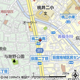 セブンイレブン荻窪桃二小南店周辺の地図