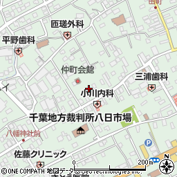 千葉県匝瑳市八日市場イ2603周辺の地図