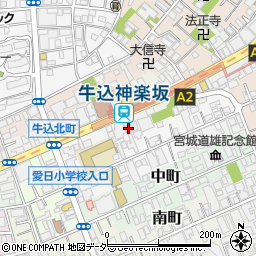 東京都新宿区箪笥町37周辺の地図