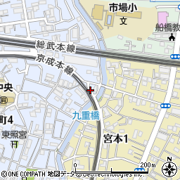 千葉県船橋市本町4丁目9周辺の地図
