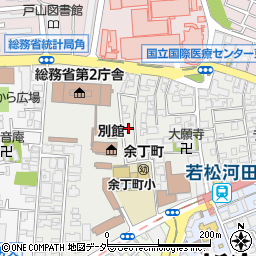 東京都新宿区若松町21周辺の地図
