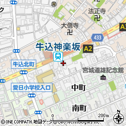 東京都新宿区箪笥町38周辺の地図