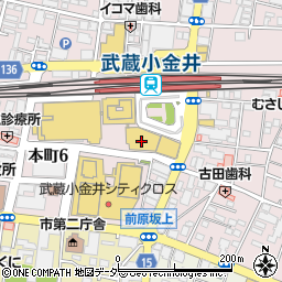 小金井　宮地楽器ホール　小ホール周辺の地図