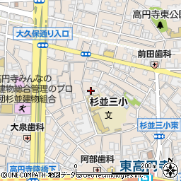 ガーデンハウス東高円寺周辺の地図