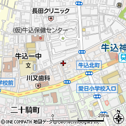 東京都新宿区横寺町64周辺の地図