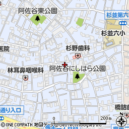 東京都杉並区阿佐谷南1丁目周辺の地図