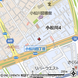 小松川住宅周辺の地図