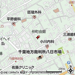 千葉県匝瑳市八日市場イ2607周辺の地図