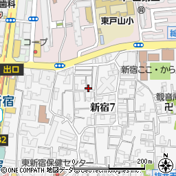 新宿セブンフラット周辺の地図