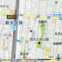 東京都新宿区百人町1丁目4-24周辺の地図