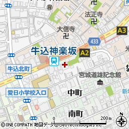 東京都新宿区箪笥町39周辺の地図