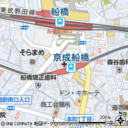 みずほ銀行京成船橋駅 ＡＴＭ周辺の地図