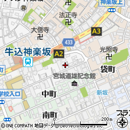 東京都新宿区北町38周辺の地図