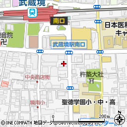 多摩信用金庫武蔵境南口支店周辺の地図